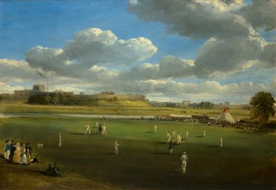 Cricketspiel in Edenside, Carlisle, ca. 1844 von Samuel Bough